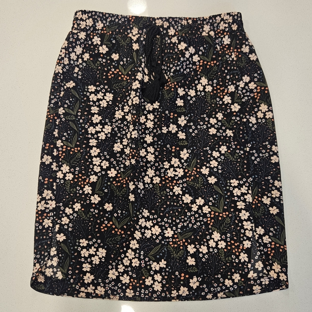 Loft floral knee-length skirt